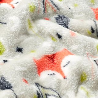 Polaire bien-être Double face Renard – gris clair/carmin, 