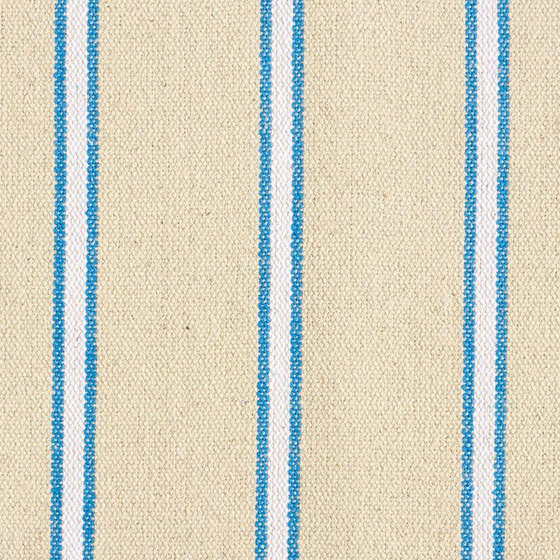 Tissu coton rustique – turquoise/nature, image number 1
