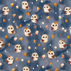 Polaire alpin Hibou d'automne Impression numérique – bleu acier, 