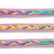 Ruban décoratif avec motif chevrons [ 20 mm ] – rose/jaune fluo,  thumbnail number 2