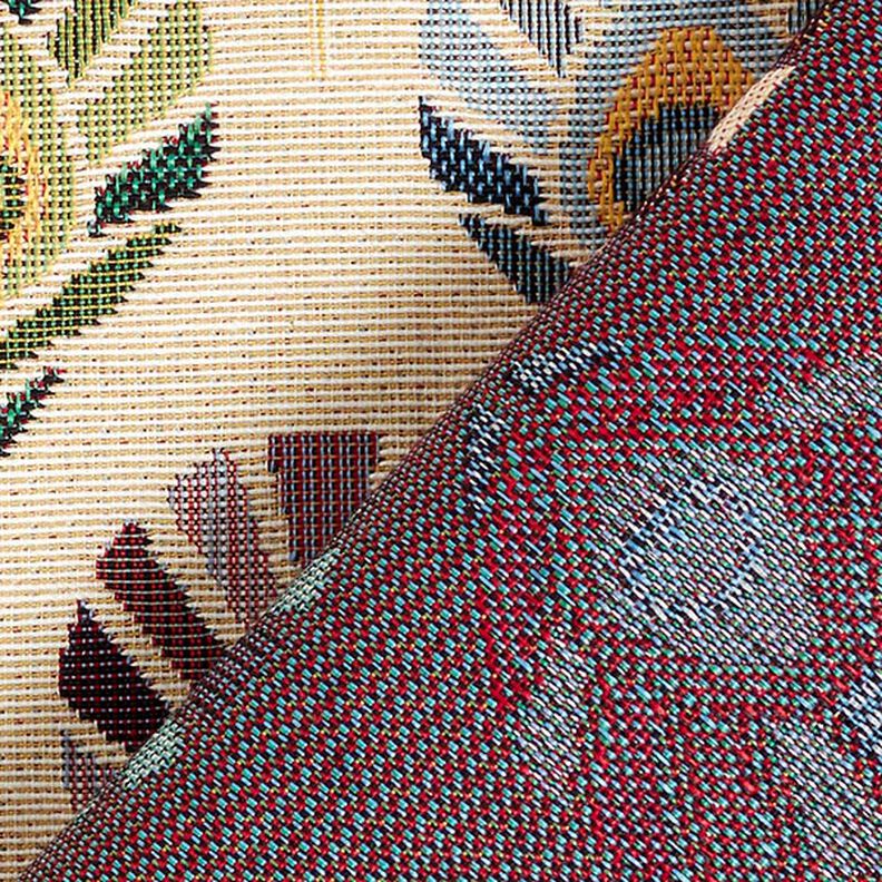 Tissu de décoration Gobelin Plumes de paon – nature,  image number 4