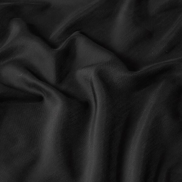 Tissu voile en coton et soie super léger – noir,  image number 2