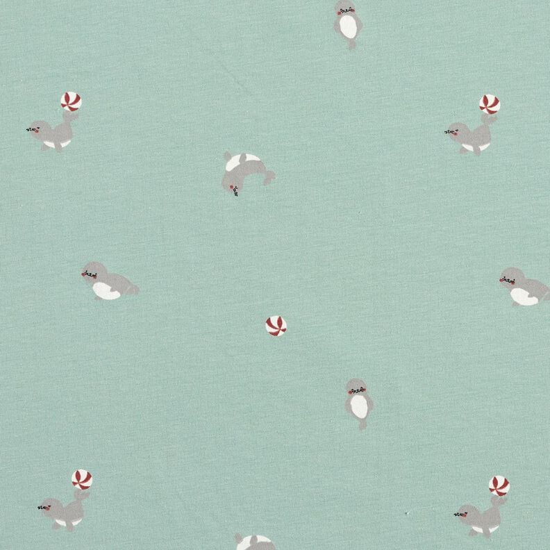 Jersey coton Phoques acrobatiques &ndash; bleu clair,  image number 1