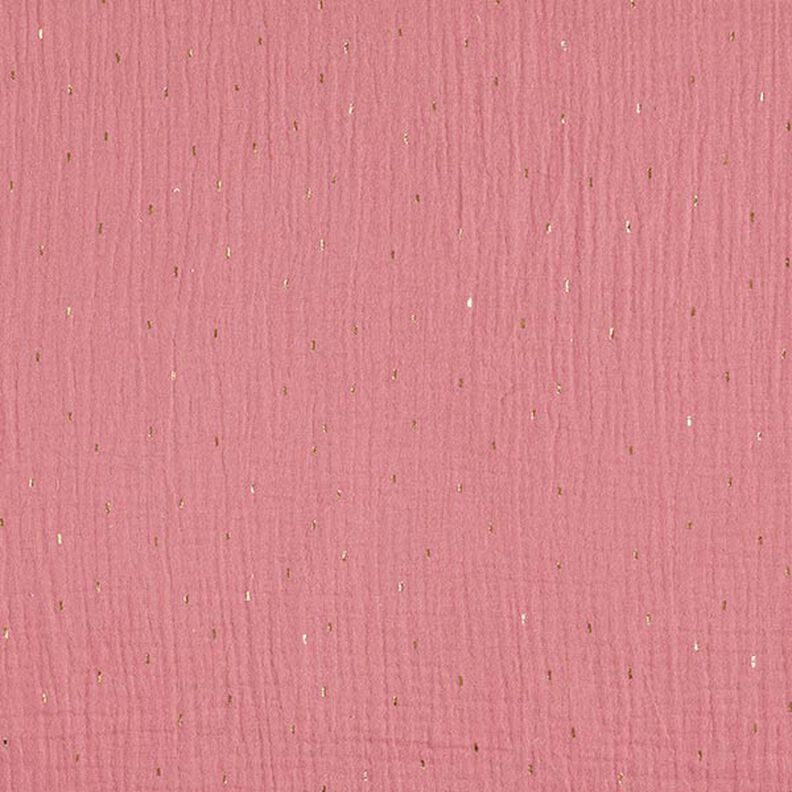 Mousseline imprimé feuille Rectangle | by Poppy – vieux rose,  image number 1