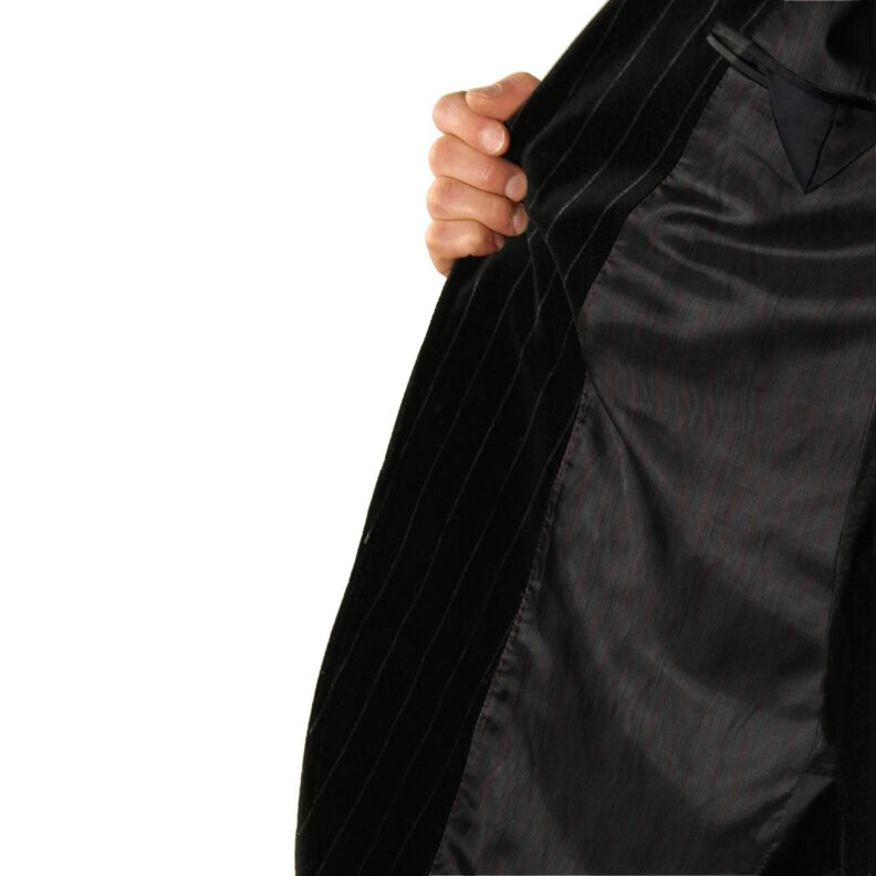 Doublure pour manches à fines rayures – noir/rouge,  image number 6