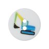 Bouton polyester Véhicules de chantier – bleu clair,  thumbnail number 1