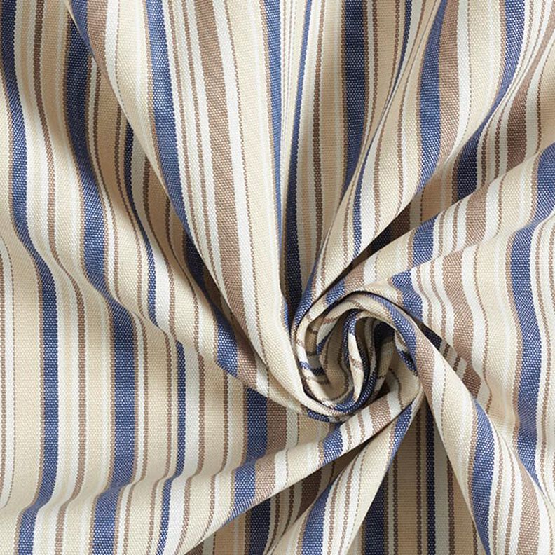 Toile pour store banne Rayures fines – beige/bleu jean,  image number 3