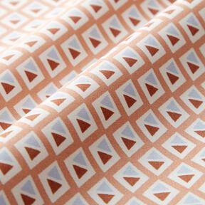 Coton enduit Petits losanges – marron/blanc, 
