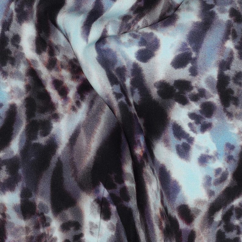 Tissu viscose LENZING™ ECOVERO™ impression numérique animal – bleu noir/bleu glacier,  image number 2