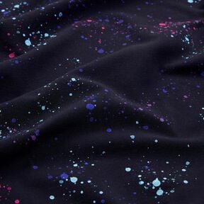 Jersey coton Éclaboussures de couleur | Glitzerpüppi  – bleu nuit/lilas bleu,  Jersey coton Éclaboussures de couleur | Glitzerpüppi  – bleu nuit/lilas bleu,