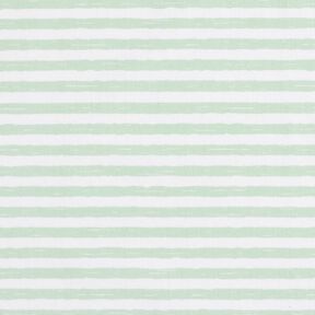 Tissu en coton Cretonne rayures décontractées – menthe clair/blanc, 