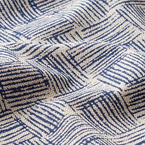 Tissu de décoration Semi-panama Traits – bleu marine, 