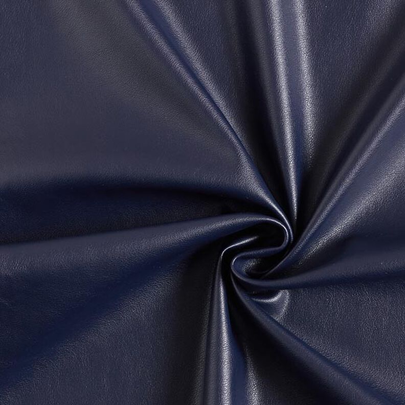 Similicuir stretch lisse – bleu marine,  image number 1