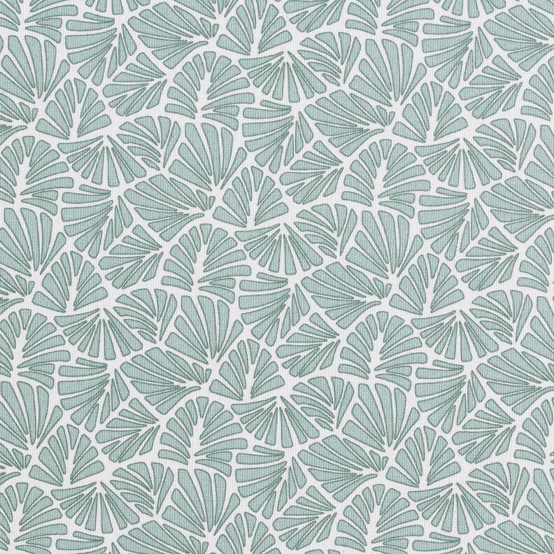 Coton enduit Mini feuilles abstraites – menthe clair/blanc,  image number 1