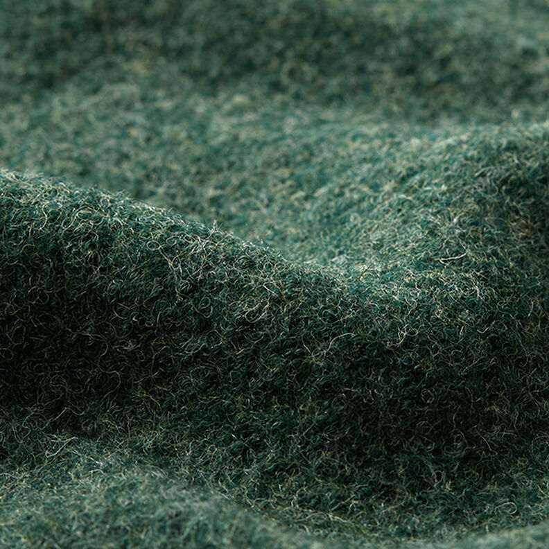 Loden de laine foulé Chiné – vert foncé,  image number 2