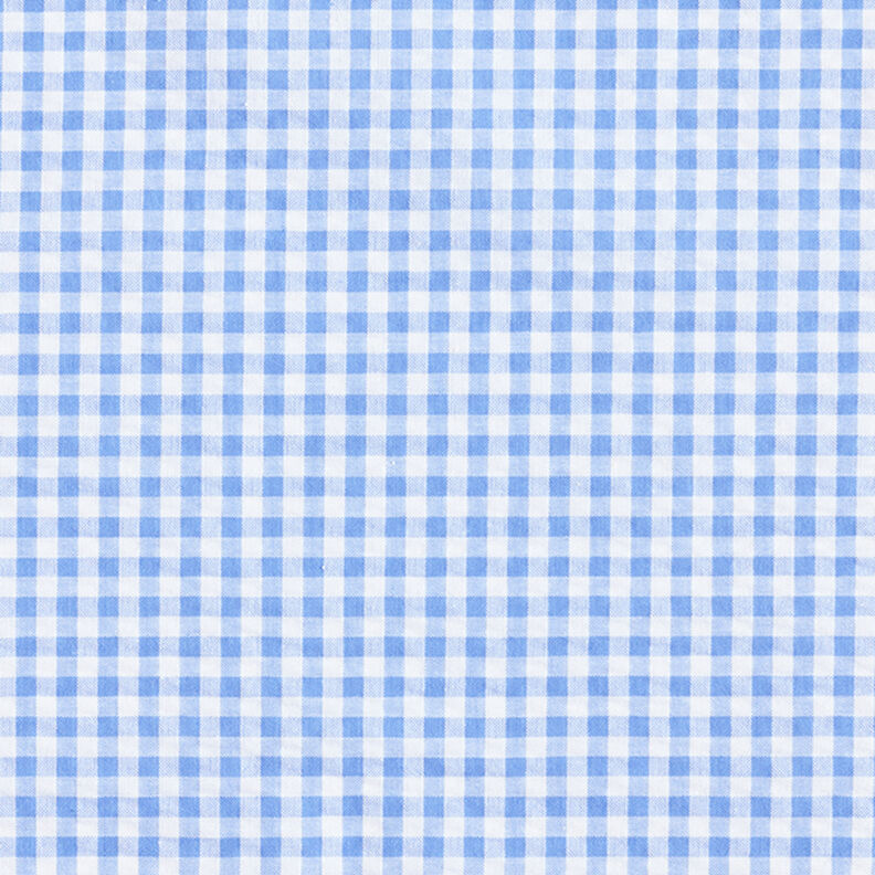 Seersucker Mélange coton à carreaux Vichy – bleu clair,  image number 1