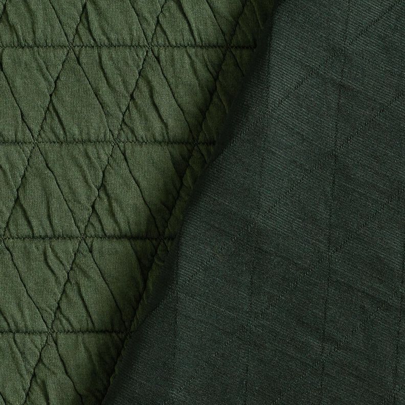 Jersey matelassé à losanges – vert foncé,  image number 4
