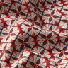 Tissu en coton Cretonne Carreaux à fleurs – bordeaux/taupe clair,  thumbnail number 2