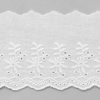 Feston ruban dentelle fleurs [ 9 cm ] – blanc, 