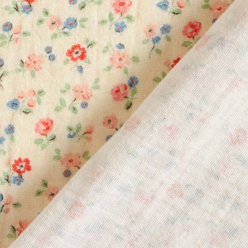 Tissu double gaze de coton Fleurs romantiques | Poppy Fabrics – beige clair,  image number 4