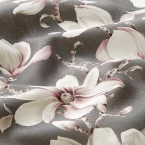 Tissu d’extérieur Canvas magnolias – gris, 