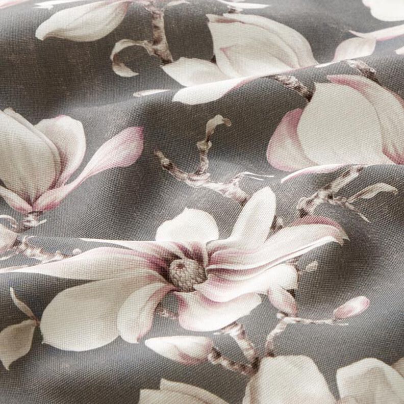 Tissu d’extérieur Canvas magnolias – gris,  image number 2