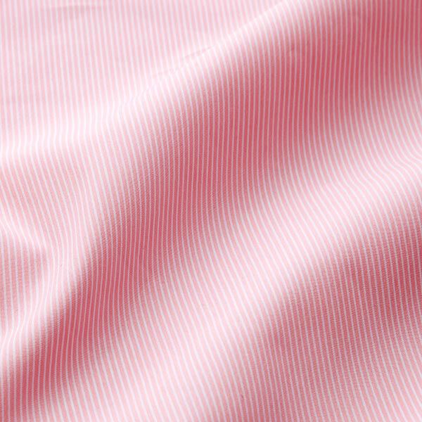 Coton mélangé Fines rayures – blanc/rose clair,  image number 2