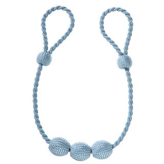Embrasse avec boules décoratives, réglable en longueur – bleu clair | Gerster, 