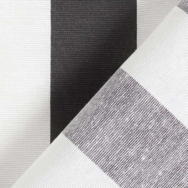 Tissu de décoration Canvas Rayures – noir/blanc,  image number 4