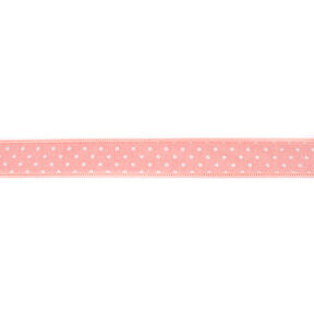Ruban tissé Chambray pois – saumon, 