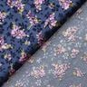 Satin stretch Jacquard Bouquets de fleurs – bleu marine,  thumbnail number 4