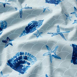 Tissu de décoration Sergé coton Étoiles de mer – bleu bébé, 