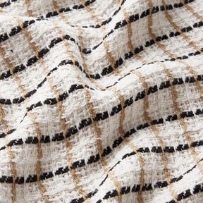 Bouclé brut à carreaux – blanc/beige, 