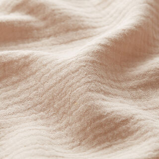 Tissu double gaze de coton – beige clair, 