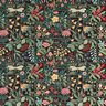 Tissu de décoration Gobelin Carreaux à fleurs – noir,  thumbnail number 1