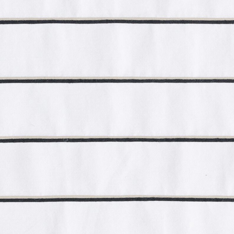 Coton mélangé à larges rayures – blanc/noir,  image number 1