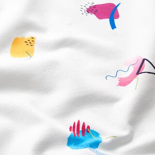 Jersey coton formes abstraites | Chouette à faire soi-même – blanc, 
