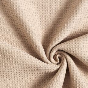 Tissu éponge/Nid d’abeille Uni – taupe clair, 
