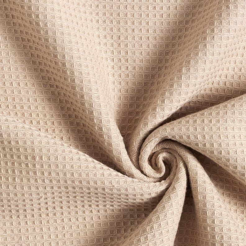 Tissu éponge/Nid d’abeille Uni – taupe clair,  image number 1