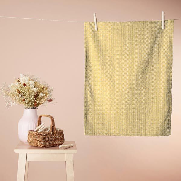 Tissu en coton Cretonne Formes graphiques – moutarde, image number 7