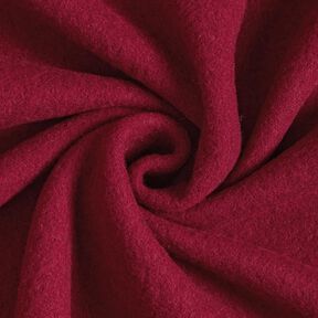 Polaire de laine pure laine vierge Uni – rouge bordeaux, 