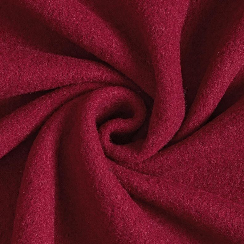 Polaire de laine pure laine vierge Uni – rouge bordeaux,  image number 1