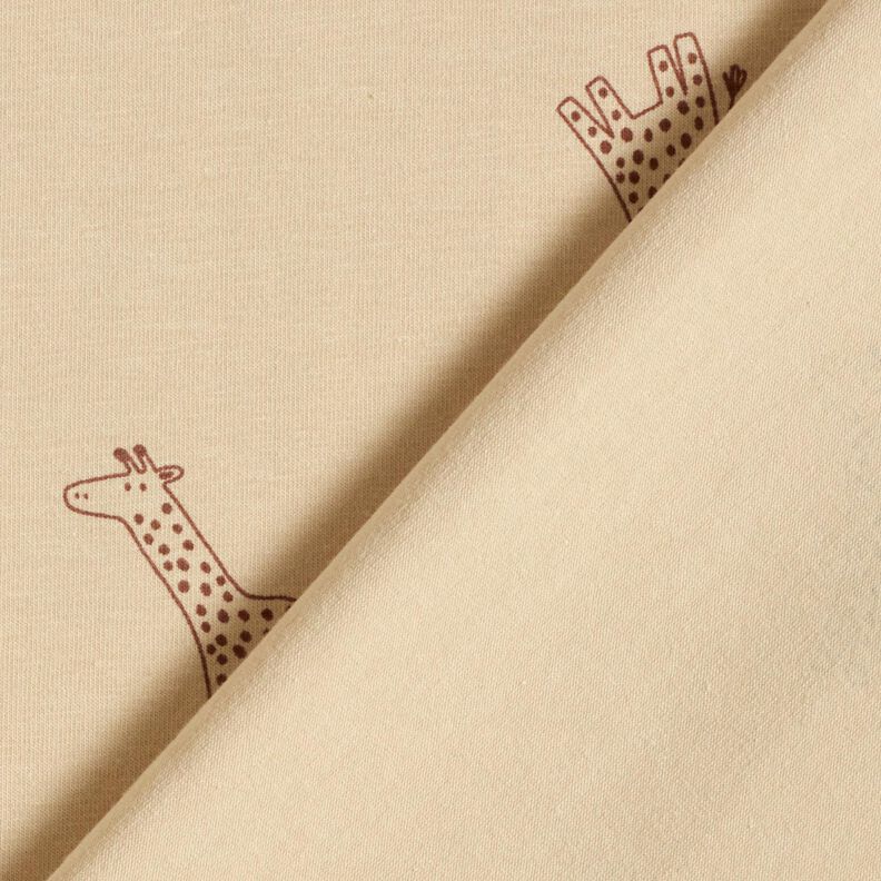 Jersey coton Girafes – amande, image number 4