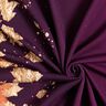 French Terry Tissu bordure feuilles d'érable | Glitzerpüppi – merlot/or ancien,  thumbnail number 3