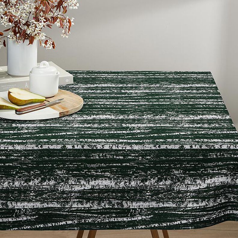 Tissu de décoration Semi-panama forêt de bouleaux – noir/blanc,  image number 9