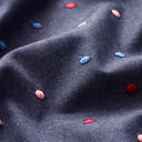 Chambray pois brodés – bleu marine, 