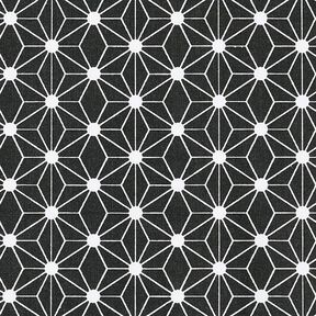 Tissu en coton Cretonne Étoile graphique – noir, 