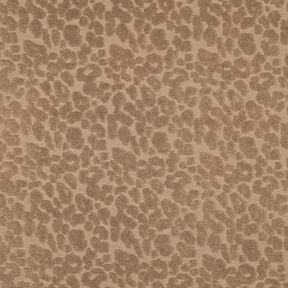 Tissu éponge Stretch Léopard  – marron clair, 