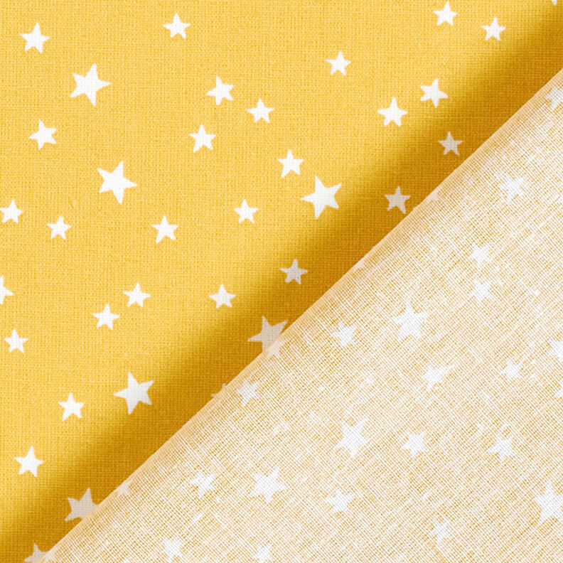 Popeline coton Étoiles irrégulières – moutarde, image number 4