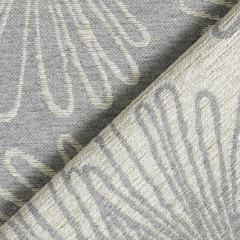 Tissu de décoration Jacquard Contours de feuilles – gris, image number 4